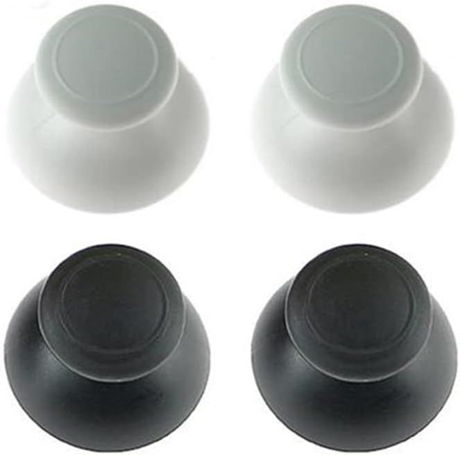 3D Analog Joystick Thumb Stick Grip Cap Mushroom Buttton Cap for WII U Pro WiiU Pad Gamepad Replacement (Black)